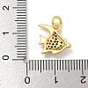 Rack Plating Brass Micro Pave Cubic Zirconia Charms KK-I718-03G-E-3