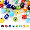 Craftdady 32Pcs 8 Colors Handmade Evil Eye Lampwork Beads LAMP-CD0001-20-8