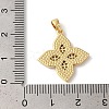 Rack Plating Brass Clear Cubic Zirconia Pendants X-KK-Z056-34G-02-3