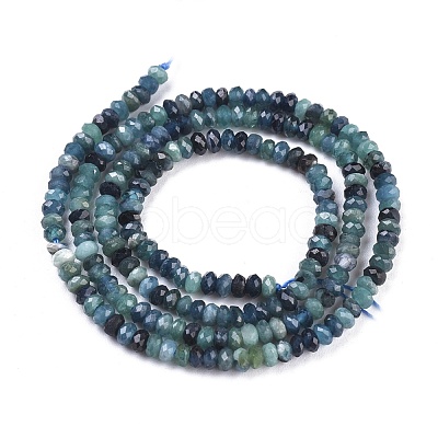 Natural Blue Tourmaline Beads Strand G-R475-011-1