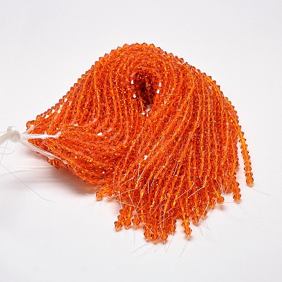 Imitate Austrian Crystal Bicone Glass Beads Strands GLAA-F029-6x6mm-11-1