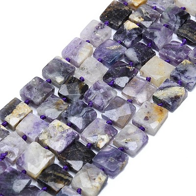 Natural Purple Fluorite Beads Strands G-F725-35-1