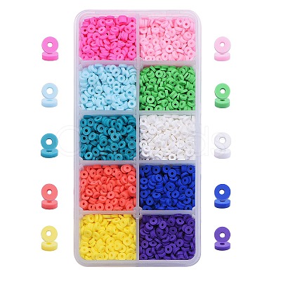 110G 10 Colors Handmade Polymer Clay Beads CLAY-SZ0001-28-1