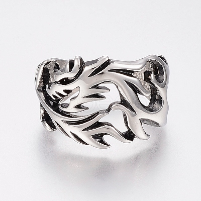 304 Stainless Steel Finger Rings RJEW-G091-02-1