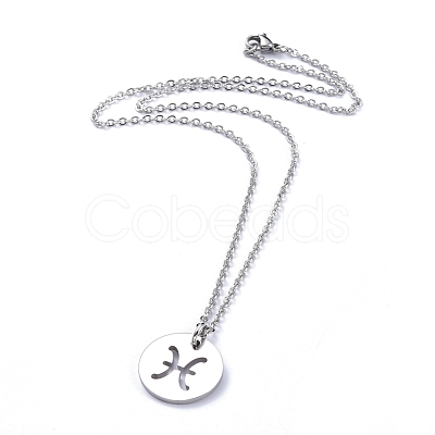 Non-Tarnish 304 Stainless Steel Pendant Necklaces NJEW-E147-03P-1