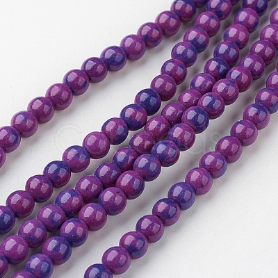 Natural Ocean White Jade Bead Strands G-G916-6mm-08-1