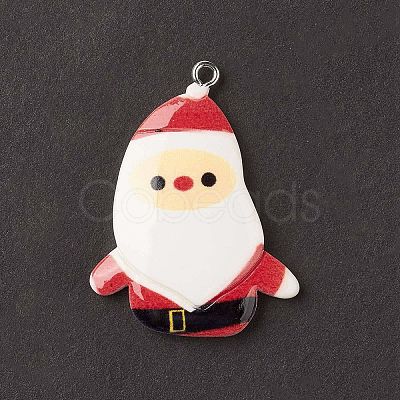 Christmas Theme Opaque Resin Pendants RESI-C021-01C-1