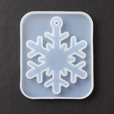 Christmas Theme DIY Snowflake Pendant Silicone Molds DIY-F114-30-1