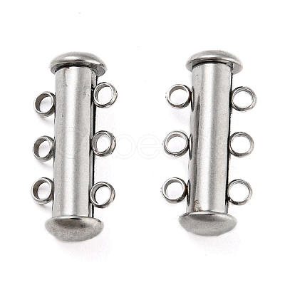 Non-Tarnish 303 Stainless Steel Magnetic Slide Clasps STAS-B047-01P-1