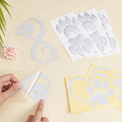 SUPERFINDINGS 3 Styles Waterproof PVC Self Adhesive Sticker DIY-FH0004-67-1