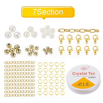 DIY Round Beads Jewelry Set Making Kit DIY-YW0004-45G-1