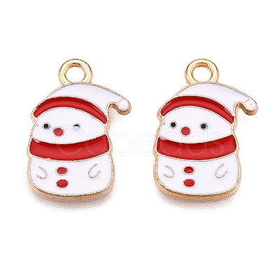 Christmas Theme Alloy Enamel Pendants ENAM-T020-10W-1