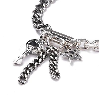 SHEGRACE Rhodium Plated 925 Sterling Silver Charm Bracelets JB502A-1