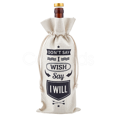 Jute Cloth Wine Packing Bags ABAG-WH0005-72E-1