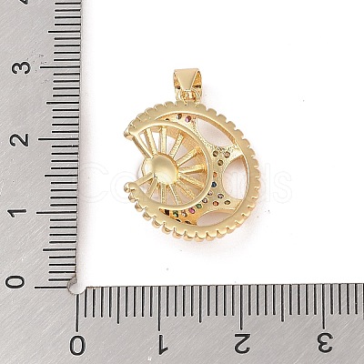 Brass Micro Pave Colorful Cubic Zirconia Pendants KK-E111-34D-G-1