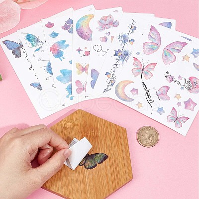 Gorgecraft 12 Sheets 12 Style Butterfly Theme Cool Sexy Body Art Removable Temporary Tattoos Paper Stickers MRMJ-GF0001-37-1