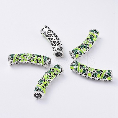 Alloy Enamel Tube Beads ENAM-I022-005AS-1