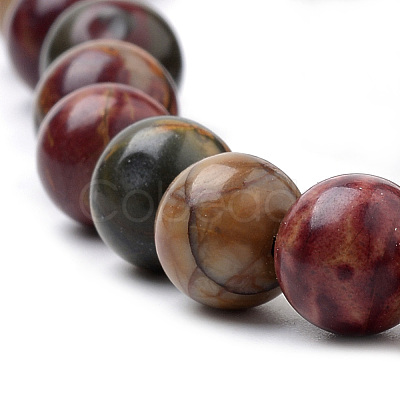 Natural Polychrome Jasper/Picasso Stone/Picasso Jasper Beads Strands G-S259-23-10mm-1