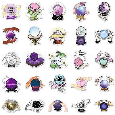 Magic Theme PVC Self Adhesive Stickers X-STIC-PW0011-13-1