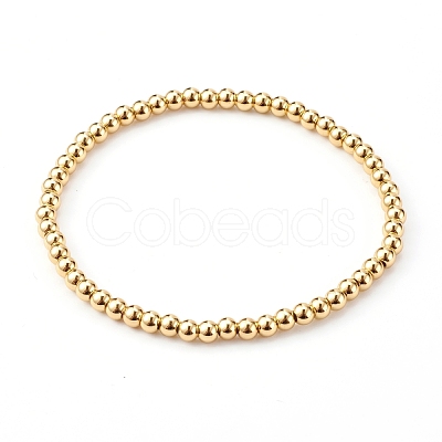 Brass Stretch Beaded Bracelets BJEW-JB05951-1