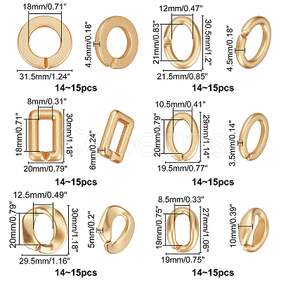 SUPERFINDINGS Opaque Spray Painted Acrylic Linking Rings OACR-FH0001-003-1