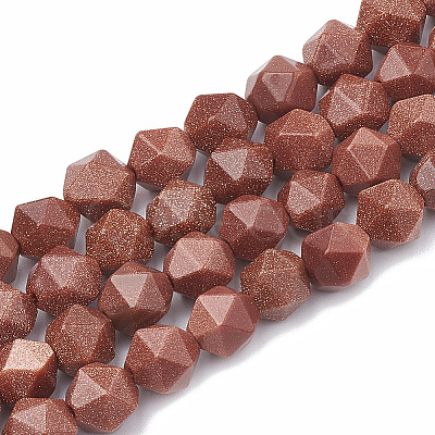 Synthetic Goldstone Beads Strands G-S332-8mm-001-1