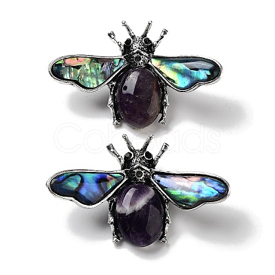 Tibetan Style Alloy Insect Brooches JEWB-A021-03AS-06-1