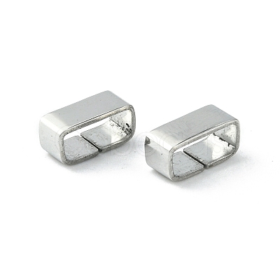 Non-Tarnish 201 Stainless Steel Slide Charms/Slider Beads STAS-C016-08A-P-1-1