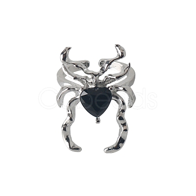 Adjustable Alloy Glass Rings PW-WGE155B-01-1