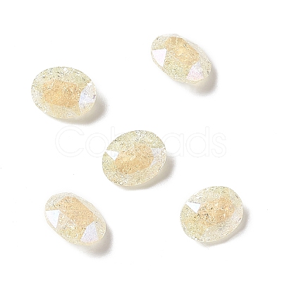 Crackle Moonlight Style K9 Glass Rhinestone Cabochons RGLA-J020-B-IO-1