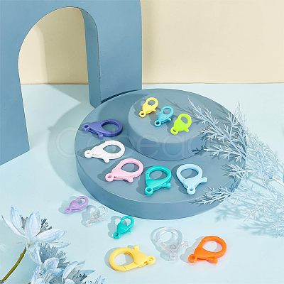 CHGCRAFT 2 Style Plastic Lobster Claw Clasps KY-CA0001-13-1