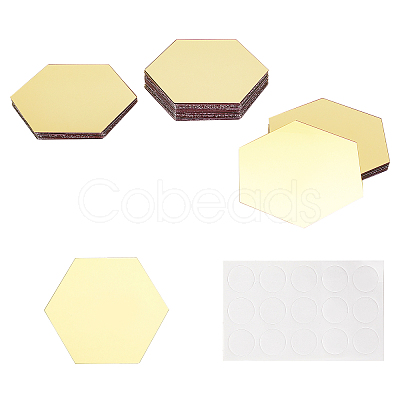 Acrylic Hexagon Mirror Wall Decor DIY-WH0221-30B-1