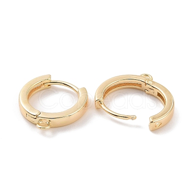 Ion Plating(IP) Brass Hoop Earring Findings X-KK-A168-25G-1