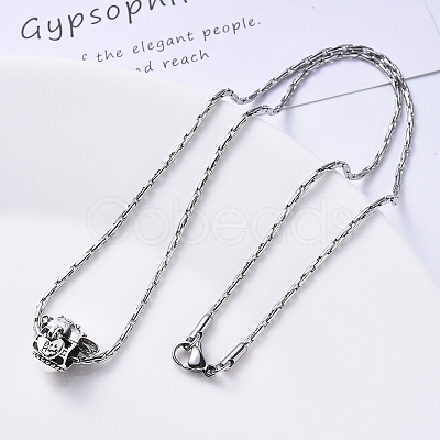 Non-Tarnish 304 Stainless Steel Coreana Chain Necklace NJEW-S420-005A-P-1