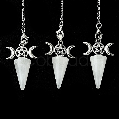 Natural Quartz Crystal Cone Dowsing Pendulum Big Pendants G-C114-01P-21-1