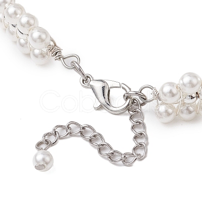 Electroplate Non-magnetic Synthetic Hematite & Shell Pearl Braided Bead Bracelets BJEW-JB110101-1