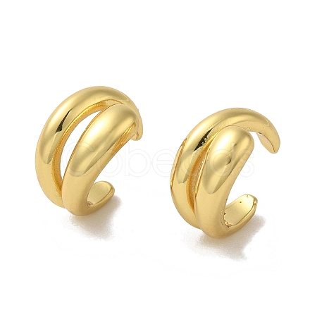 Rack Plating Brass Clip-on Earrings EJEW-R162-24G-1