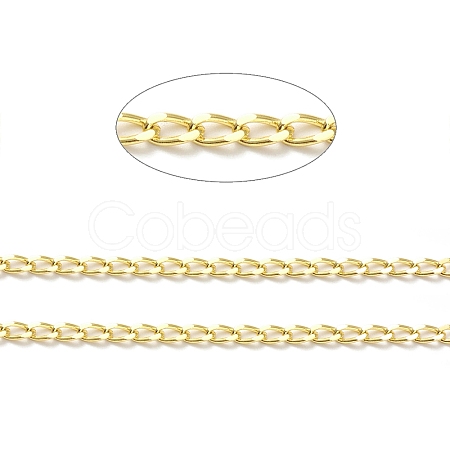 Rack Plating Brass Curb Chains CHC-F016-04A-G-1