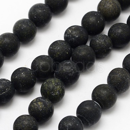 Natural Serpentine/Green Lace Stone Beads Strands G-D676-10mm-1