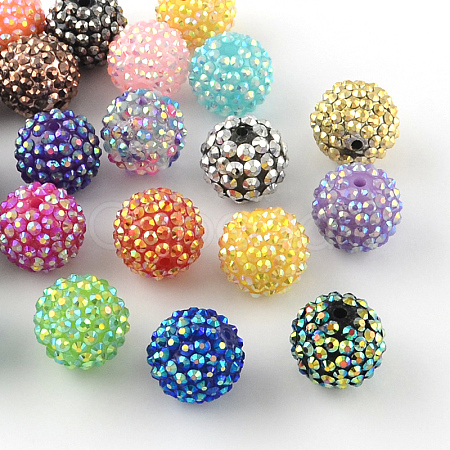 Resin Rhinestone Beads RESI-YW0001-95-1