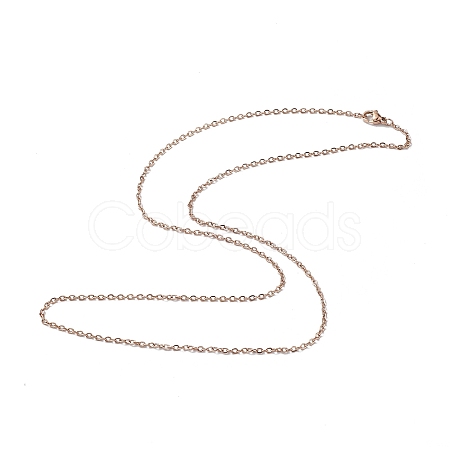 Ion Plating(IP) 304 Stainless Steel Cable Chain Necklace for Men Women NJEW-K245-024C-1