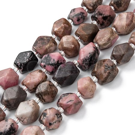 Natural Rhodonite Beads Strands G-C182-03-1