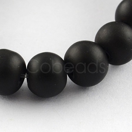 Painted Glass Bead Strands X-DGLA-S072-8mm-24-1