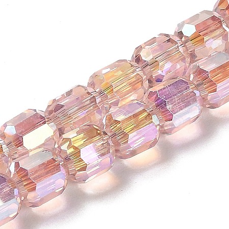 Electroplate Glass Beads Strands EGLA-D030-19O-1