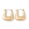 Ion Plating(IP) 304 Stainless Steel Trapezoid Thick Hoop Earrings for Women, Golden, 22x19.5x3.7mm, Pin: 0.7mm