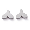 Non-Tarnish 304 Stainless Steel Charms, Whale Tail Shape, Stainless Steel Color, 8.2x10.4x3mm, Hole: 1.8mm