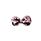 Bowknot Cloth Costume Accessories, with Sequins/ Paillettes, Hair Findings Accessories, Pearl Pink, 77x40x12mm