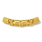 Brass Curved Tube Beads, Long-Lasting Plated, Lead Free & Cadmium Free, Column, Golden, 42.5x10x6mm, Hole: 4mm