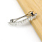 Alloy Hair Barrettes, with Synthetic Quartz Crystal, Hair Accessories for Women & Girls, Platinum, 15x8mm