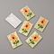 Embossed Printed Acrylic Pendants, Rectangle with Sunflower, Gold, 36x25x2.5mm, Hole: 1.8mm